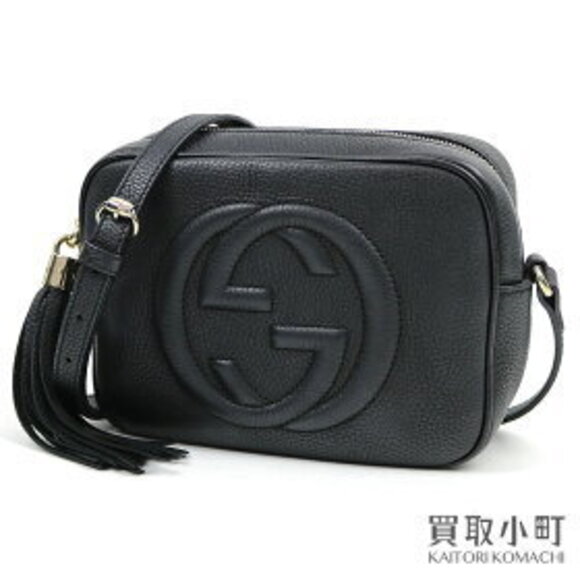 Gucci Soho Disco Bag Black Tassel Interlocking GG Stitching fringe crossbody - Picture 1 of 1